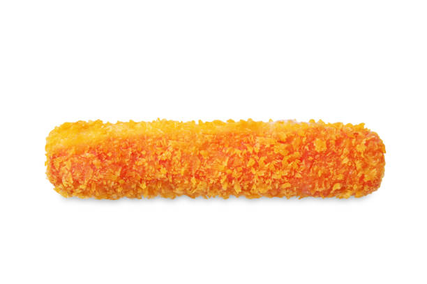 istock Fried Crab sticks in crumbs on a white isolated background 2075824750