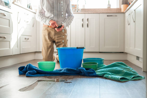istock Worried home owner dealing with water leak in the kitchen 2075834871