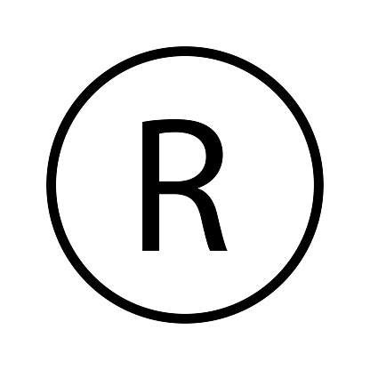 Registered Trademark Symbol on White Background. Vector illustration. EPS 10. Stock image.