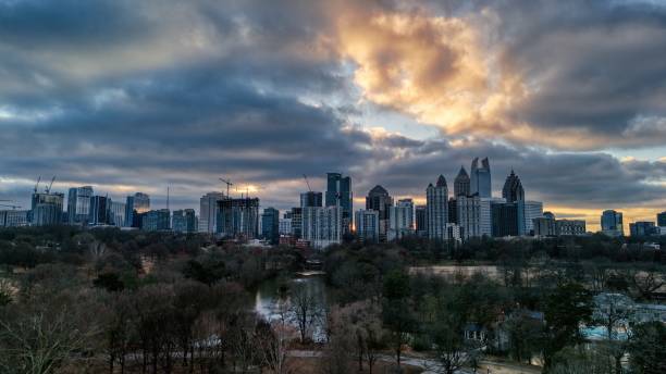 istock Aerial panoramic view of Atlanta skyline 2075934709