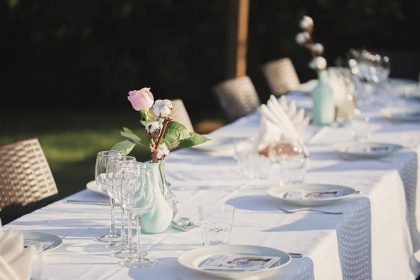 istock Glasses at a wedding Banquet. Table setting. 2075969104