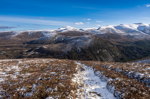 Meall a' Bhuachaille is a mountain in the Cairngorms in Scotland. It is situated 10 km east of Aviemore, to the north of Loch Morlich and Glenmore Forest.
