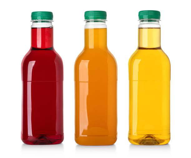 istock Plastic bottles of juice with green lid 2075992218