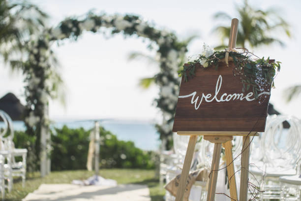 Empty billboard by the sea. Write your summer vacations message