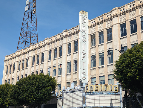 Los Angeles, California - March 09, 2024: Exterior of the historic Hollywood Pacific Theatre building