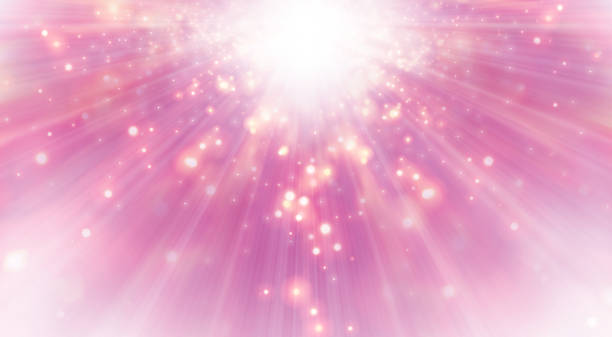 istock Background of particles and sacred rays falling from the sky, pink 2076054394