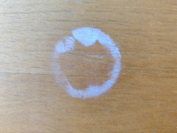 istock Old office desk with spot burnt from a mug 2076116164