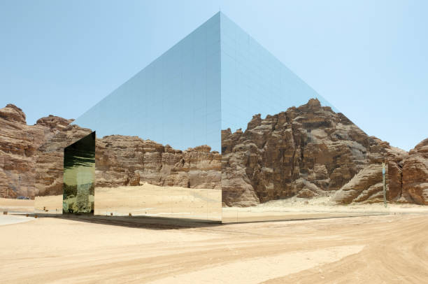 Middle East, Saudi Arabia, Medina, Al-Ula. November Maraya Concert Hall in the desert of the Ashar Valley. Middle East, Saudi Arabia, Medina, Al-Ula. November 18, 2023. Maraya Concert Hall in the desert of the Ashar Valley. arabian sunglasses stock pictures, royalty-free photos & images