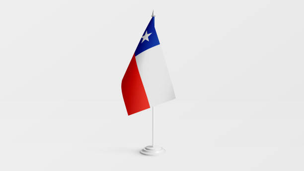 istock Chile national flag on stick isolated 2076158965