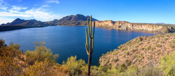 Butcher Jones Hiking Trail, Scenic Sonoran Desert Landscape Superstition Mountains Wilderness Arizona US