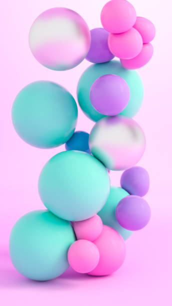 istock 3D Colorful Floating shapes background 2076260806
