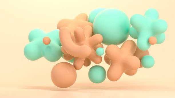 istock 3D Colorful Floating shapes background 2076262355