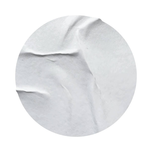 istock Blank white round paper sticker label isolated on white background with clipping path 2076287938