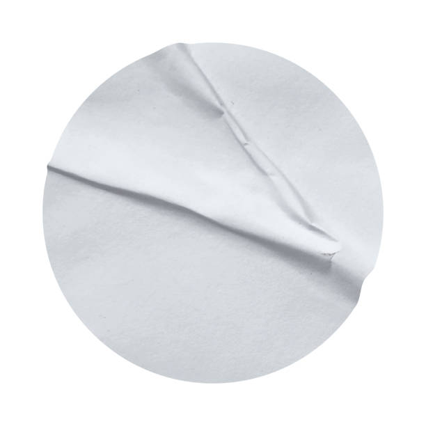 istock Blank white round paper sticker label isolated on white background with clipping path 2076287991
