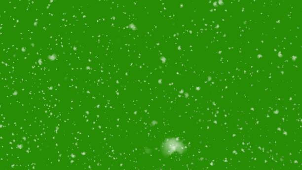 istock Realistic snow falling on a green screen background. Winter snow effect. 3d illustration 2076341450