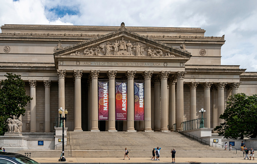Chicago, IL, USA - August 15, 2015: Chicago's Field Museum of Natural History, shown on August 15, 2015, has a collection of over 24 million specimens, and hosts over 2 million visitors a year.