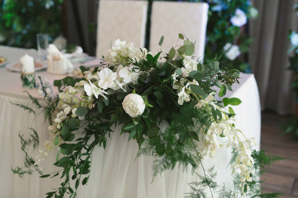istock Beautiful wedding decor: flowers and candles. 2076407725
