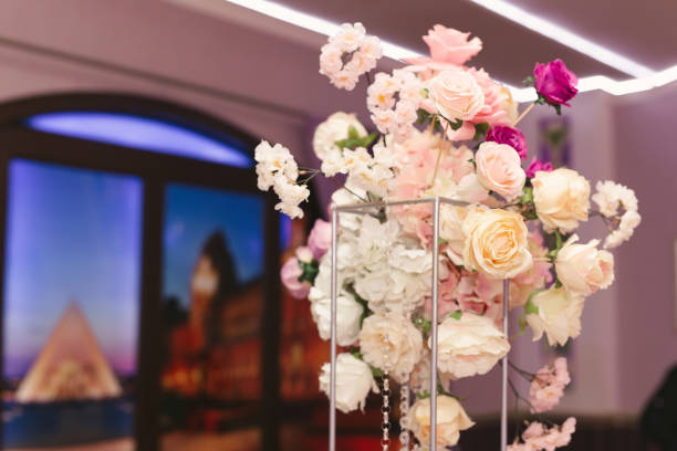 istock Floral decorations for holidays and wedding dinner 2076408769