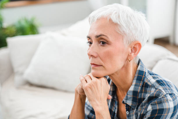 istock Sad depressed mature woman thinking about negativity and problems at home. 2076416062