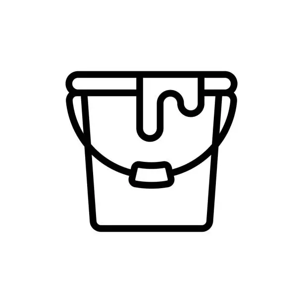 Vector illustration of Paint Can Line Icon
