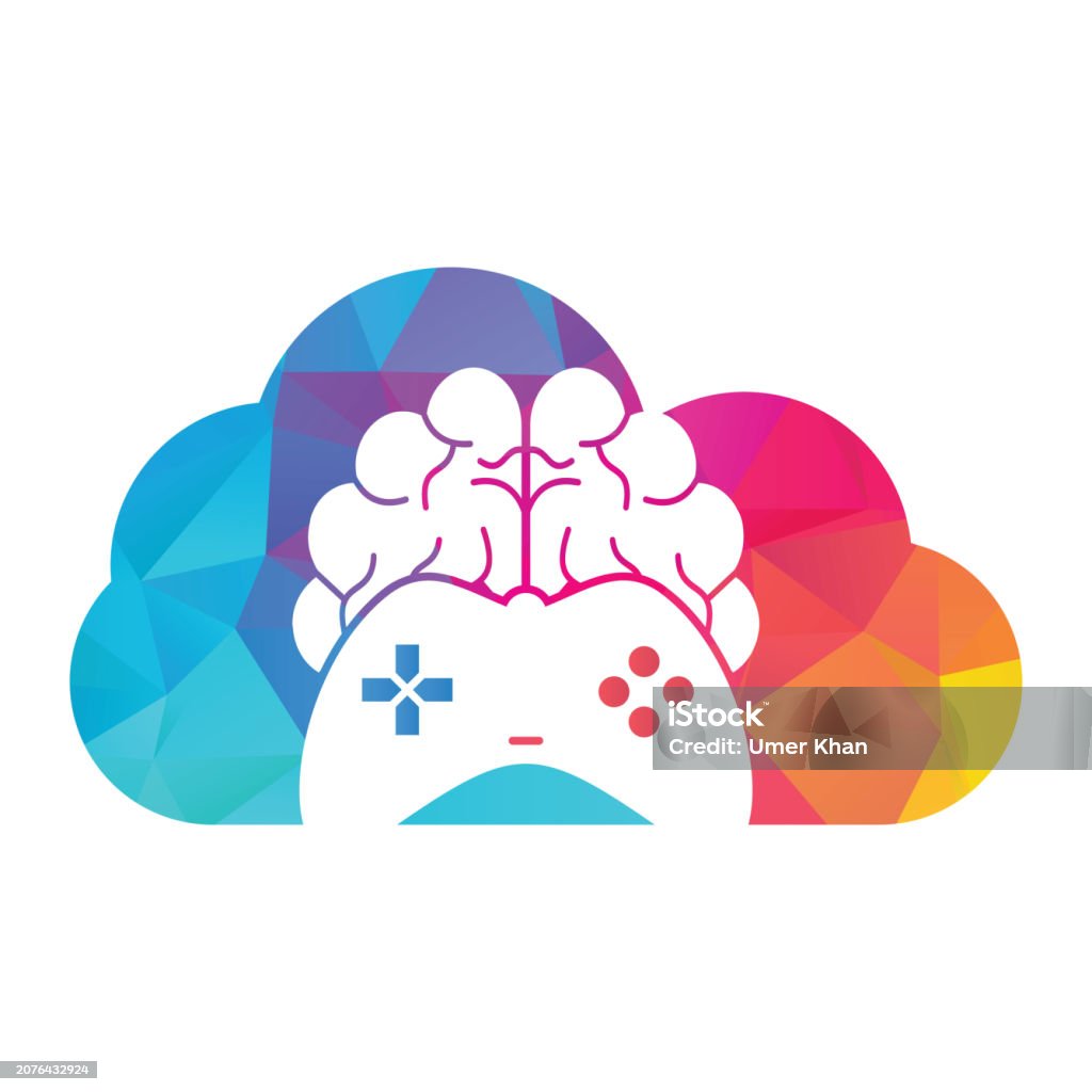Brain Vector Game Brain Game Cloud Shape Concept Logo Vector Illustration Stock ...