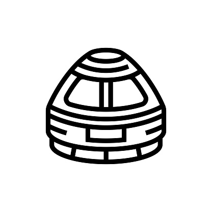 Space Capsule and Outer Space Line Icon