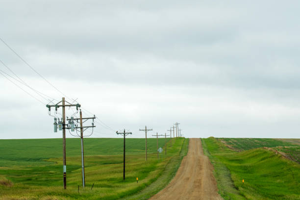 Country road in North Dakota, USA