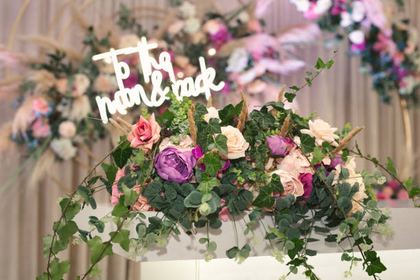 istock Floral decorations for holidays and wedding dinner 2076442719