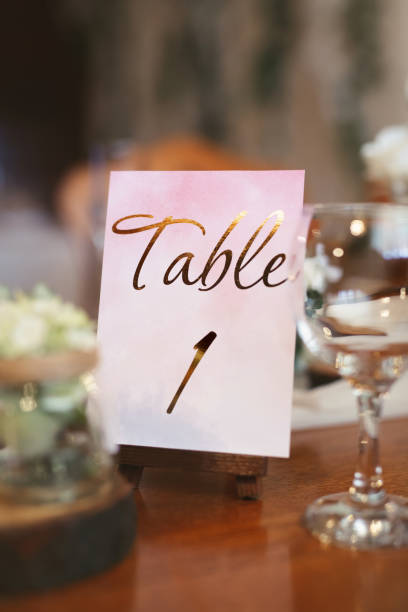 istock Guest table number. Wedding table in the restaurant. 2076478987