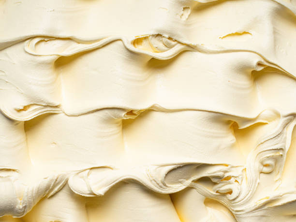 istock Vanilla flavour gelato - full frame detail. 2076529702