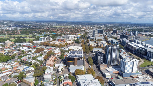 istock Aerial view over the Hunter River coastline at Newcastle Australia 2076760414