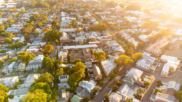 istock Aerial view over suburban Newcastle Australia 2076760436