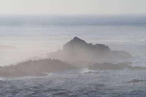 Lonely rock formation in the sea.