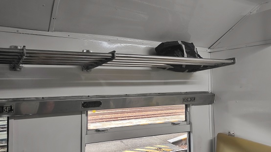 A rack to put the bags and carrier of passenger of the train during the journey