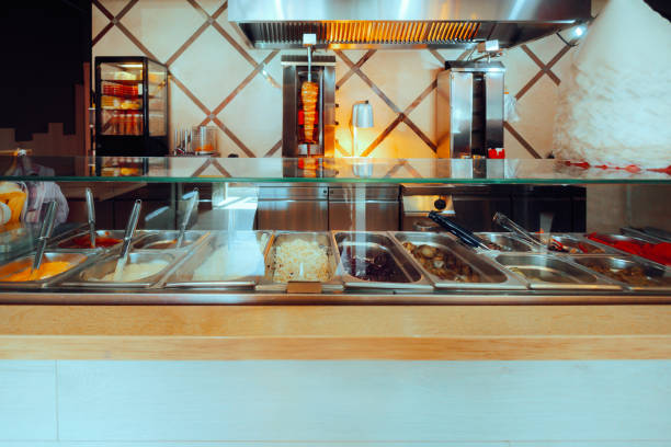 istock Fast Food Restaurant with Fresh Ingredients Display 2076970718
