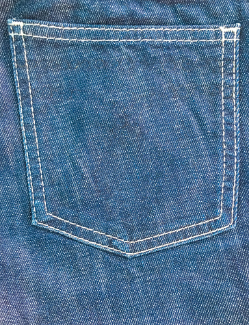 Pocket on jeans fashion denim fabric background