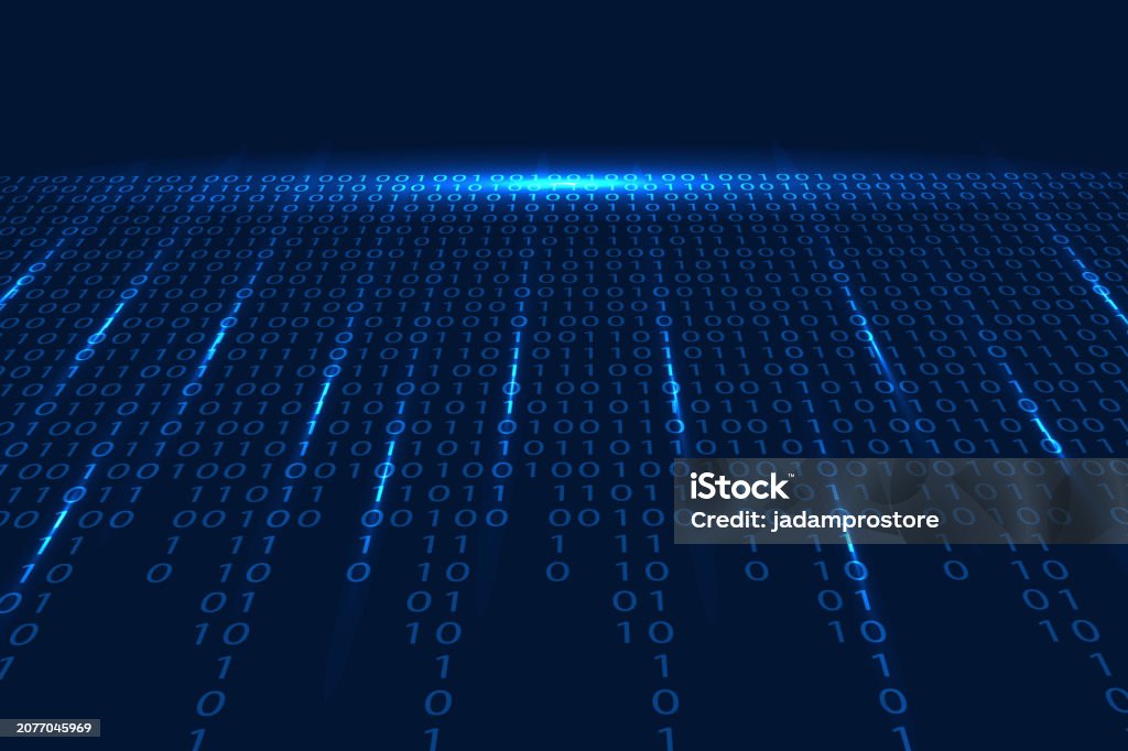 Abstract Binary Code Patterns Background Stock Illustration - Download ...