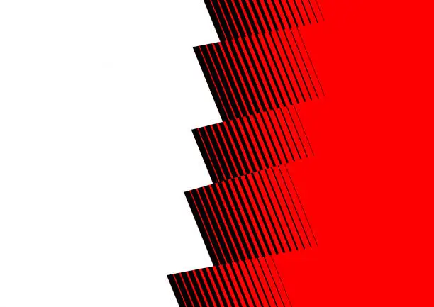 Vector illustration of Vector abstract black to white grids thin broken lines trendy transition Toned image background