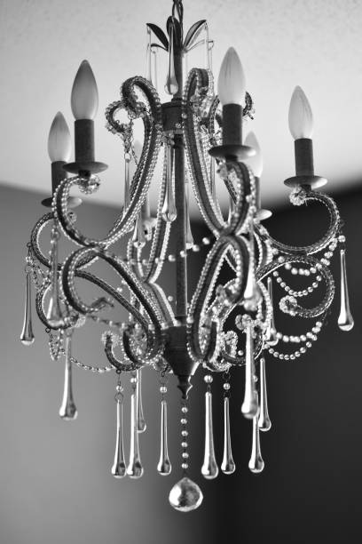 istock Chandelier in black and white 2077180670