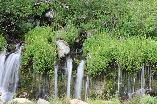 Big Spring waterfall at Eureka Plumas Forest, California