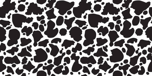 Dalmatian seamless pattern with spots. Dotted vector animal print. Cow and dog skin texture. Leopard fur random stains. Simple organic print Dalmatian seamless pattern with spots. Dotted vector animal print. Cow and dog skin texture. Leopard fur random stains. Simple organic print. cute cheetah print cartoon stock illustrations