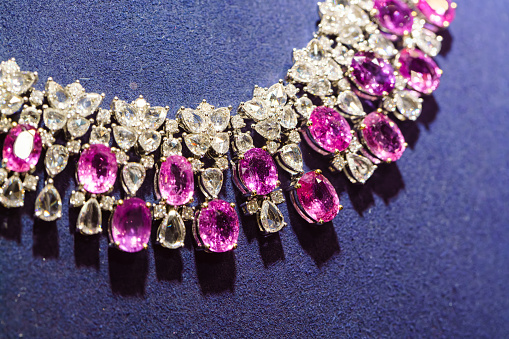 Purple gemstone necklace