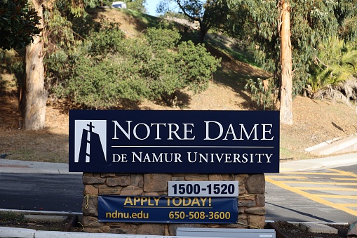 12-16-2023: Belmont, California: Notre Dame De Namur University, California