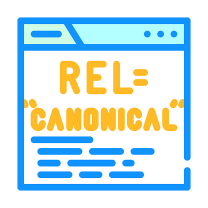 canonical url seo color icon vector. canonical url seo sign. isolated symbol illustration