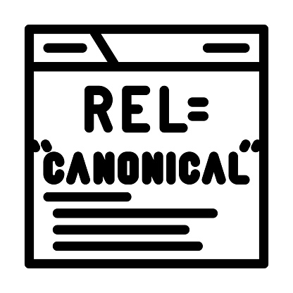 canonical url seo line icon vector. canonical url seo sign. isolated contour symbol black illustration