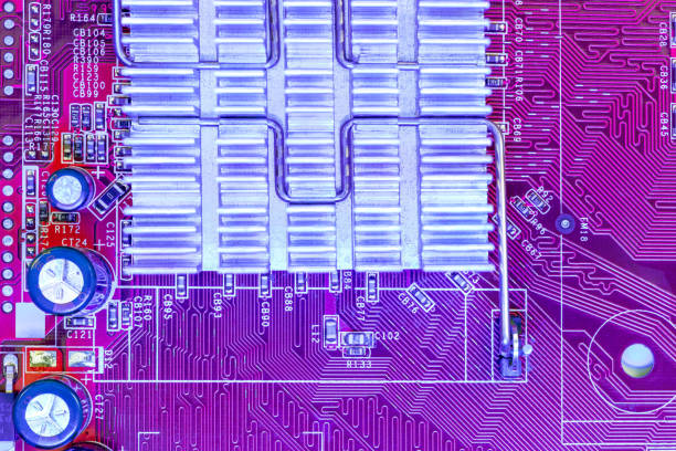 aluminum radiator for passive cooling chips on the computer motherboard.