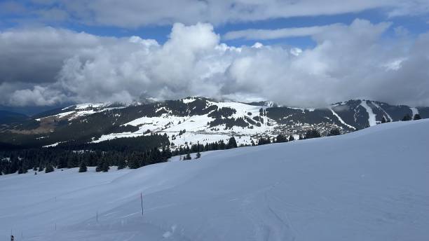 istock Mountains and clouds in French alps 2077286788