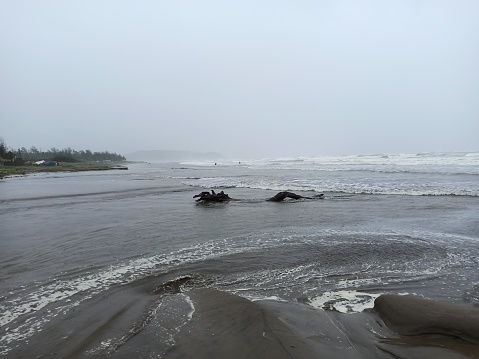 Goa beach during Mansoon season in 2023