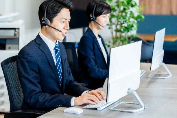 istock Businessman working at a call center 2077304785