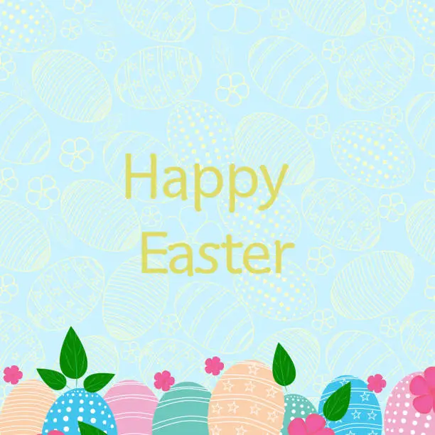 Vector illustration of Happy Easter